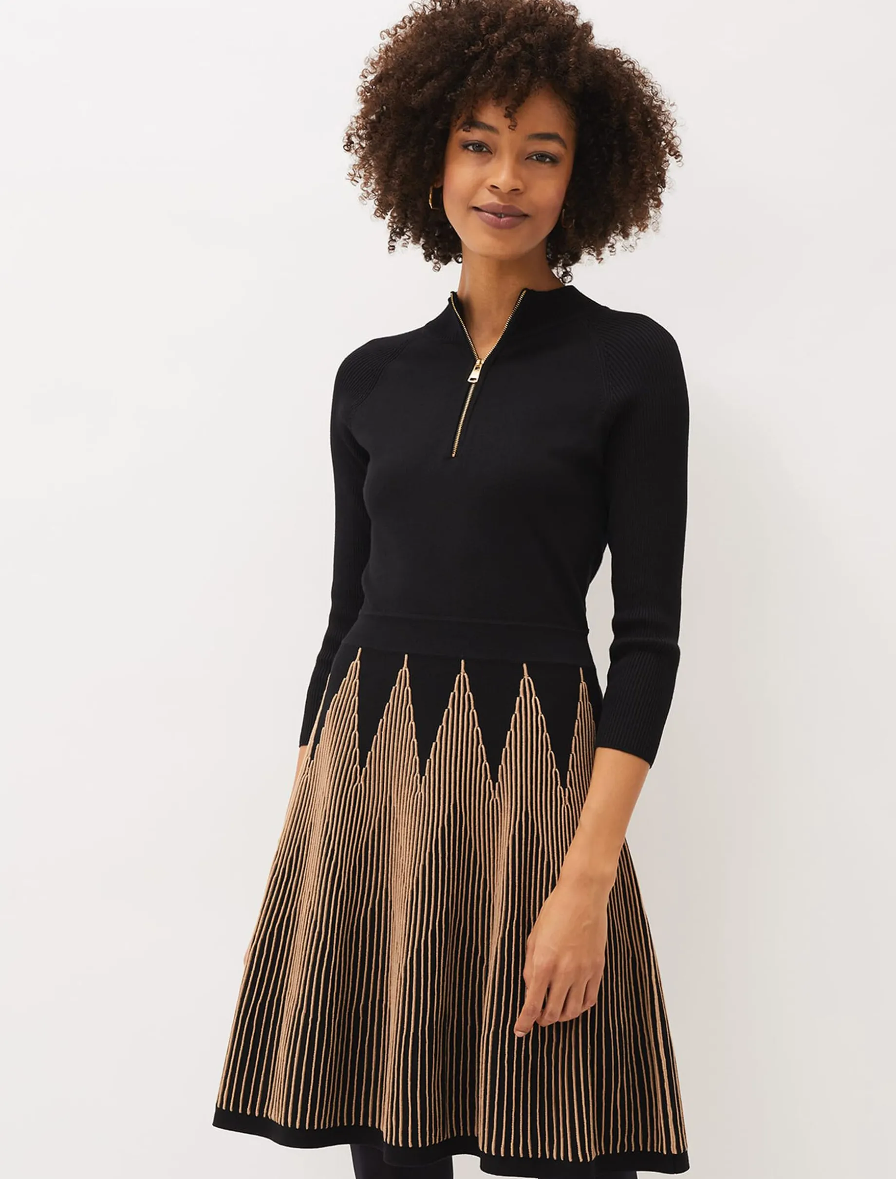 Adele Knitted Fit And Flare Dress