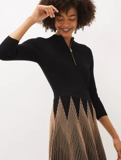 Adele Knitted Fit And Flare Dress