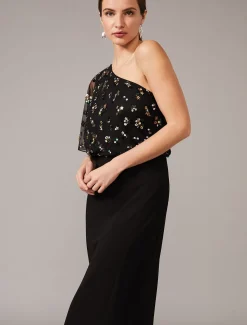 Adele Sequinned One Shoulder Dress