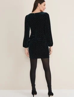 Adele Studded Velvet Dress