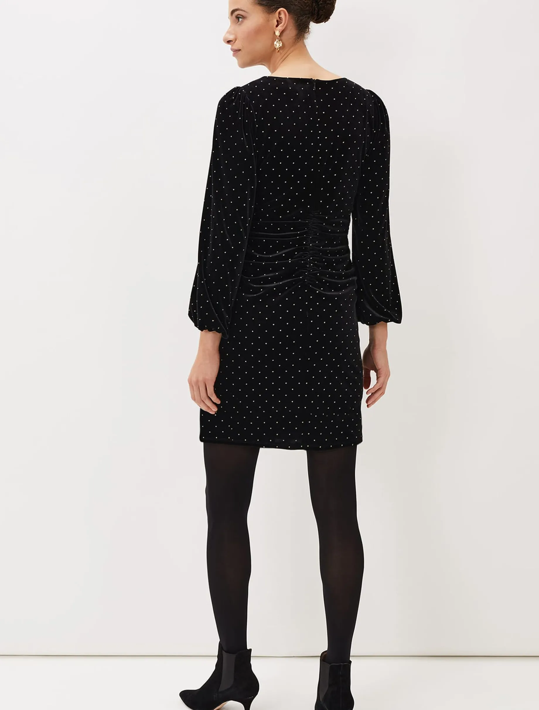 Adele Studded Velvet Mini Dress