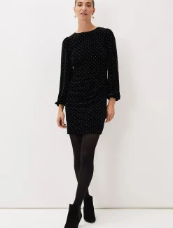 Adele Studded Velvet Mini Dress