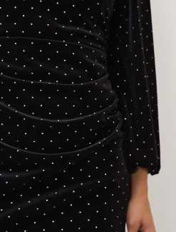 Adele Studded Velvet Mini Dress