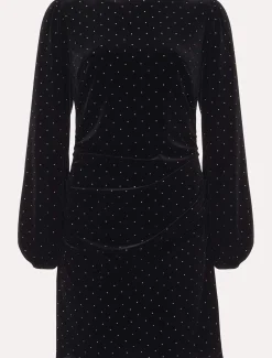 Adele Studded Velvet Mini Dress