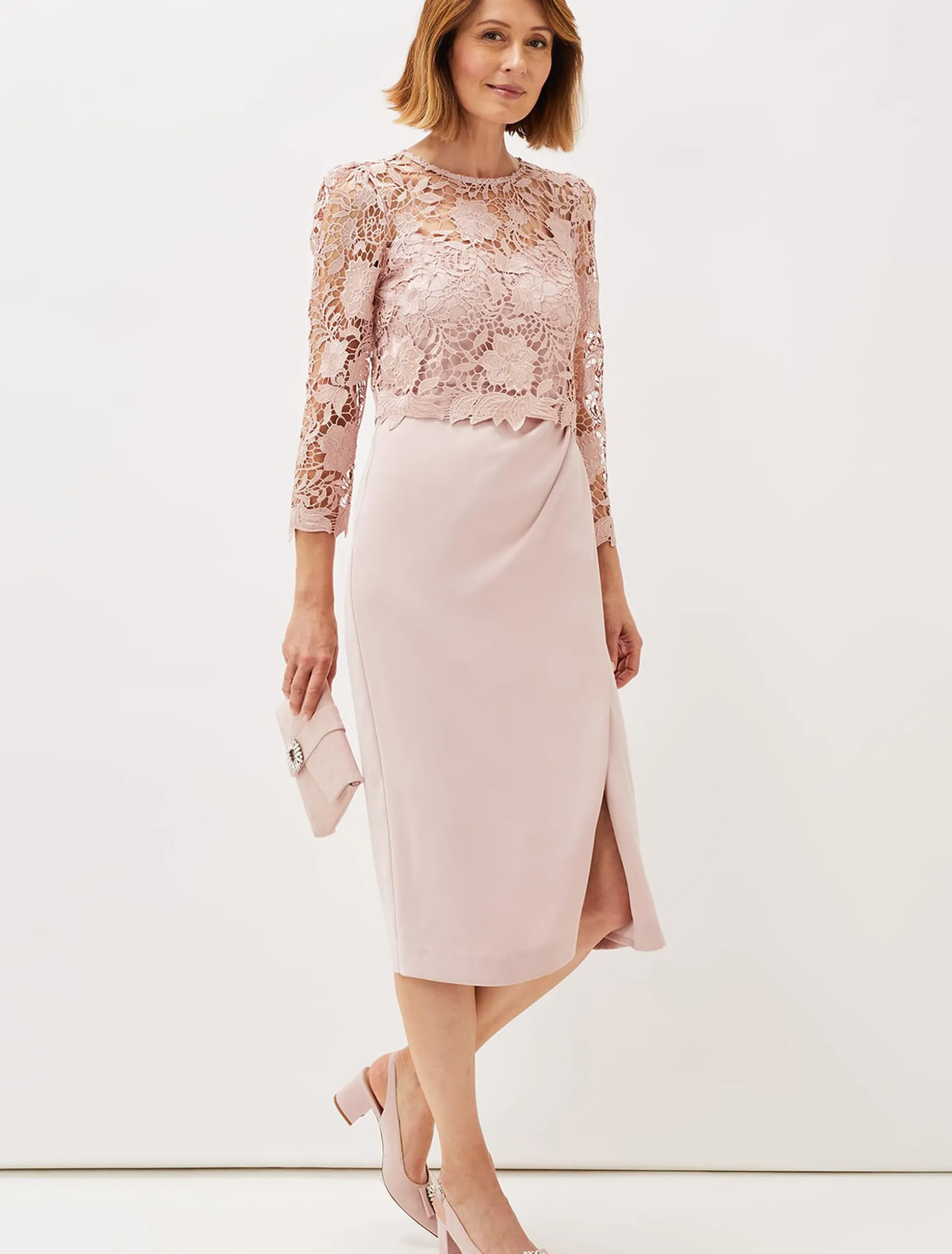 Adeline Double Layer Lace Dress