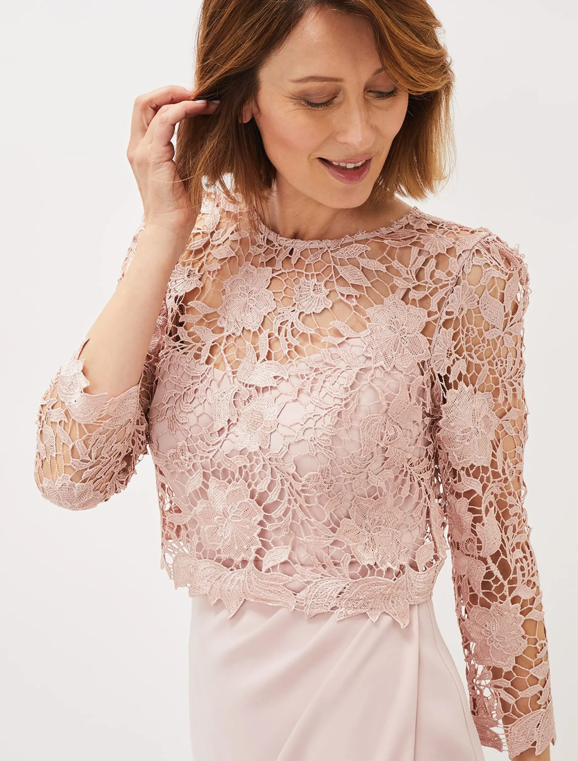 Adeline Double Layer Lace Dress