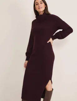 Aileen Maxi Roll Neck Knit Dress