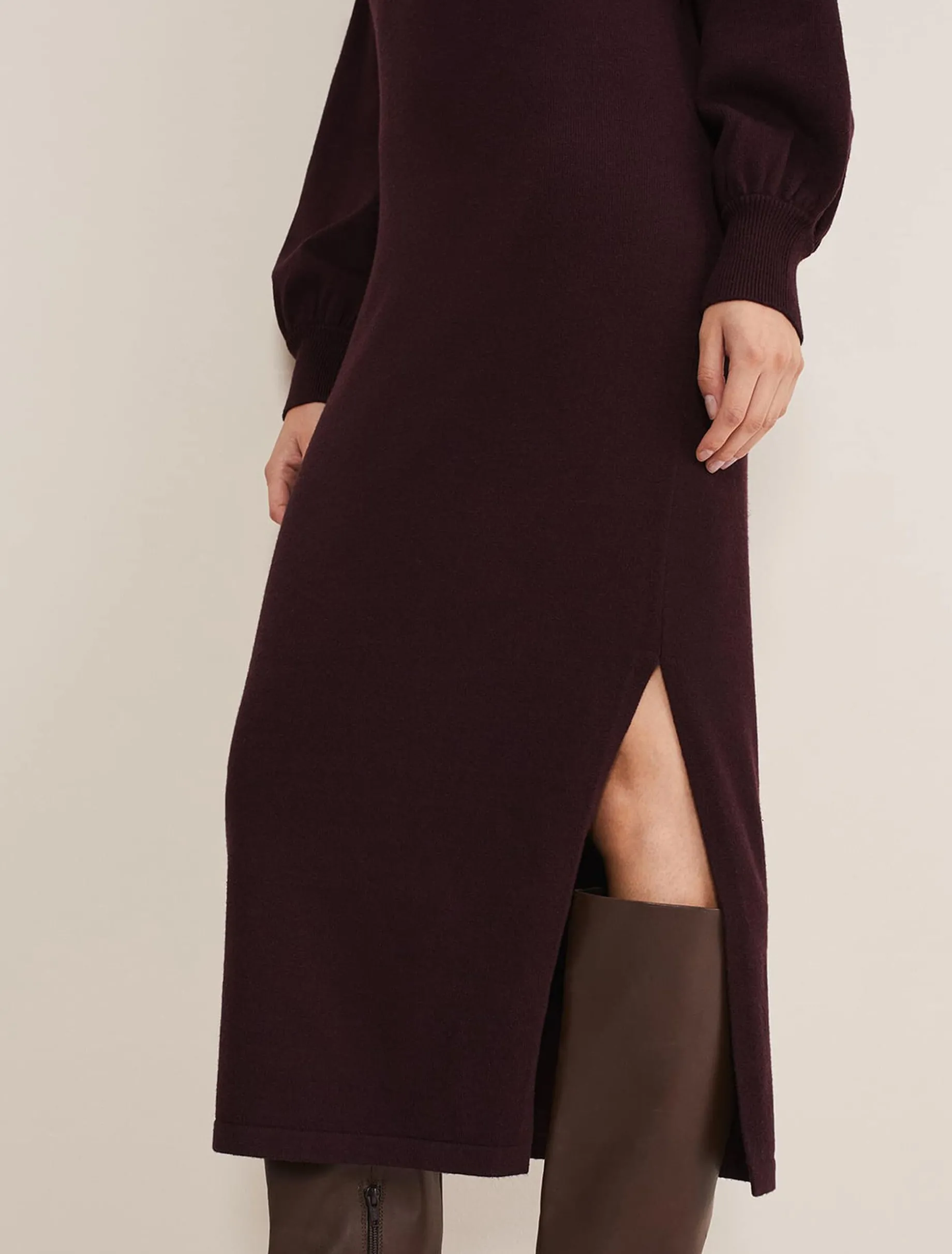 Aileen Maxi Roll Neck Knit Dress