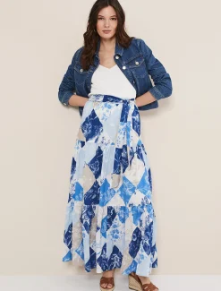 Akia Patchwork Maxi Skirt