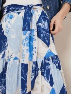 Akia Patchwork Maxi Skirt