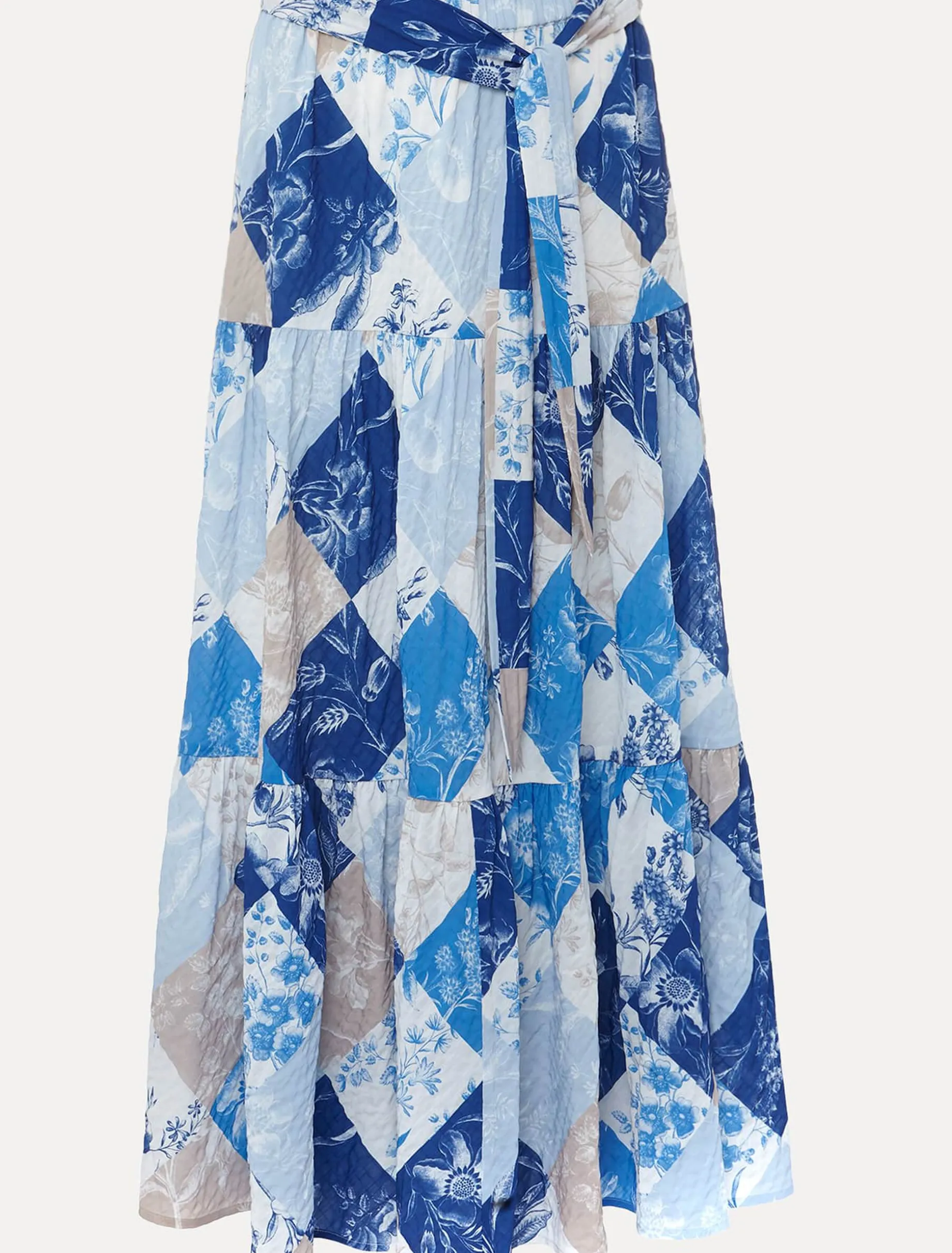 Akia Patchwork Maxi Skirt