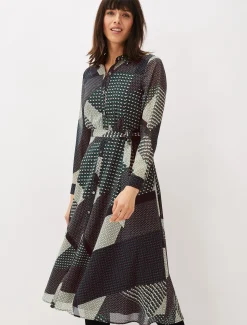 Alaina Print Shirt Dress