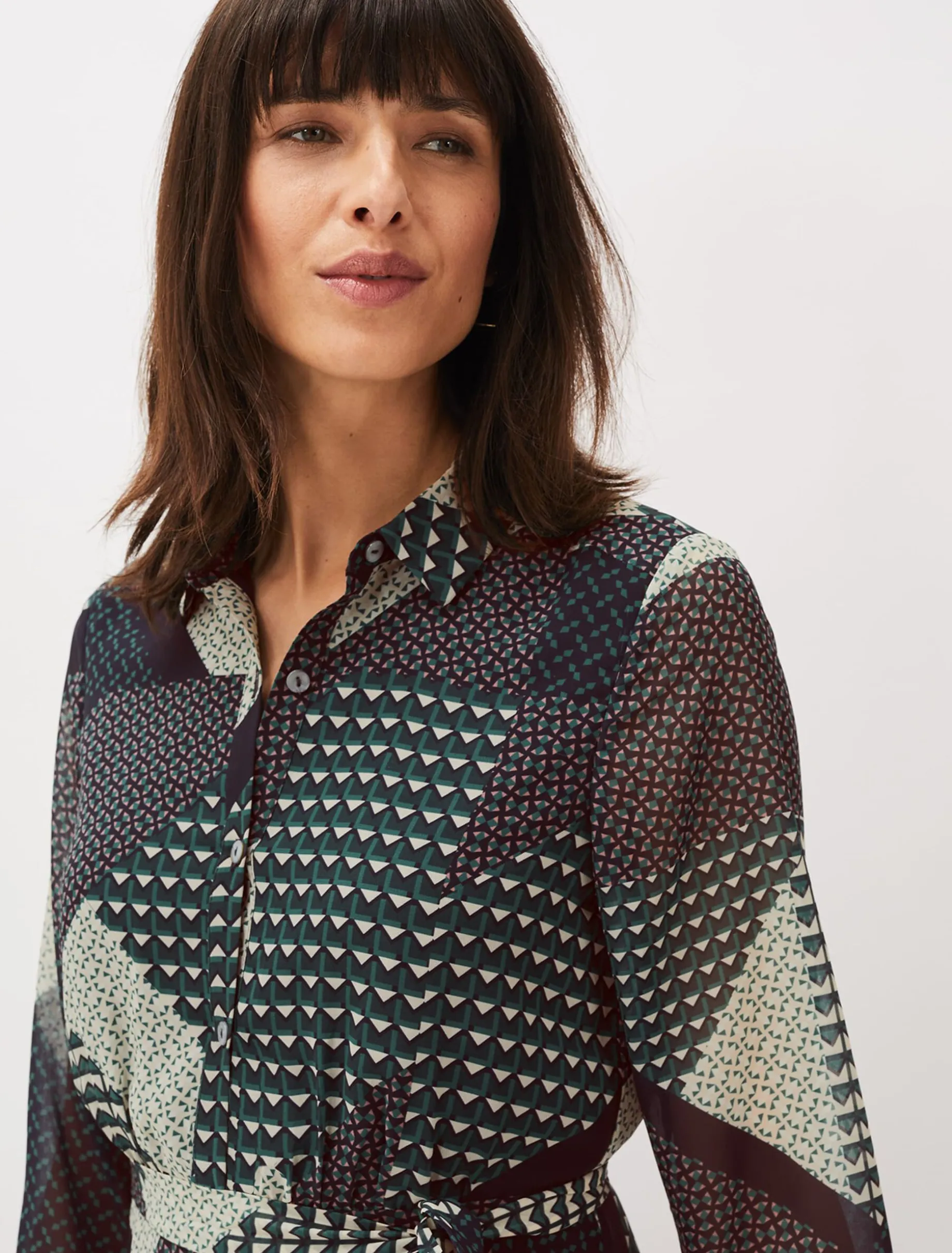 Alaina Print Shirt Dress
