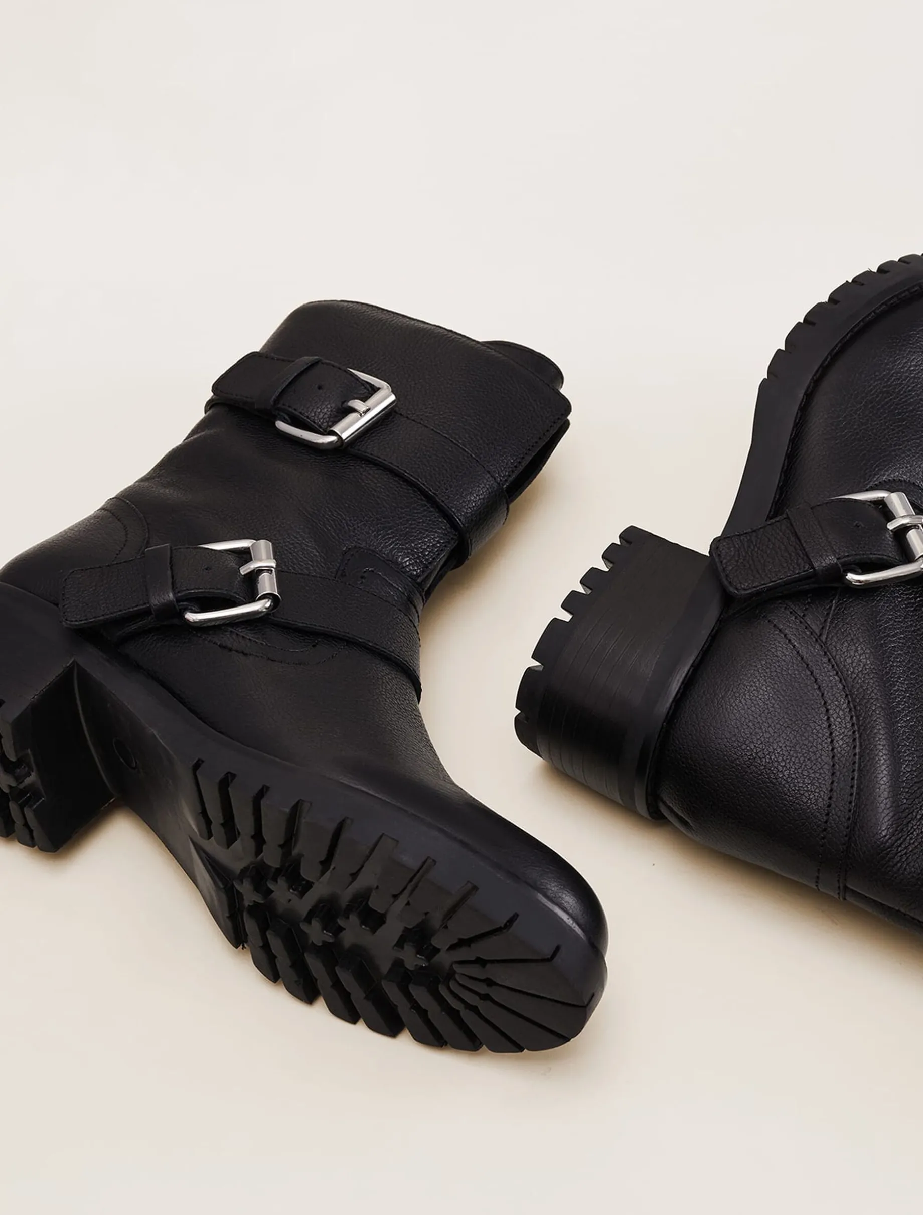 Alaska Leather Biker Boots