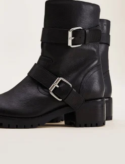 Alaska Leather Biker Boots