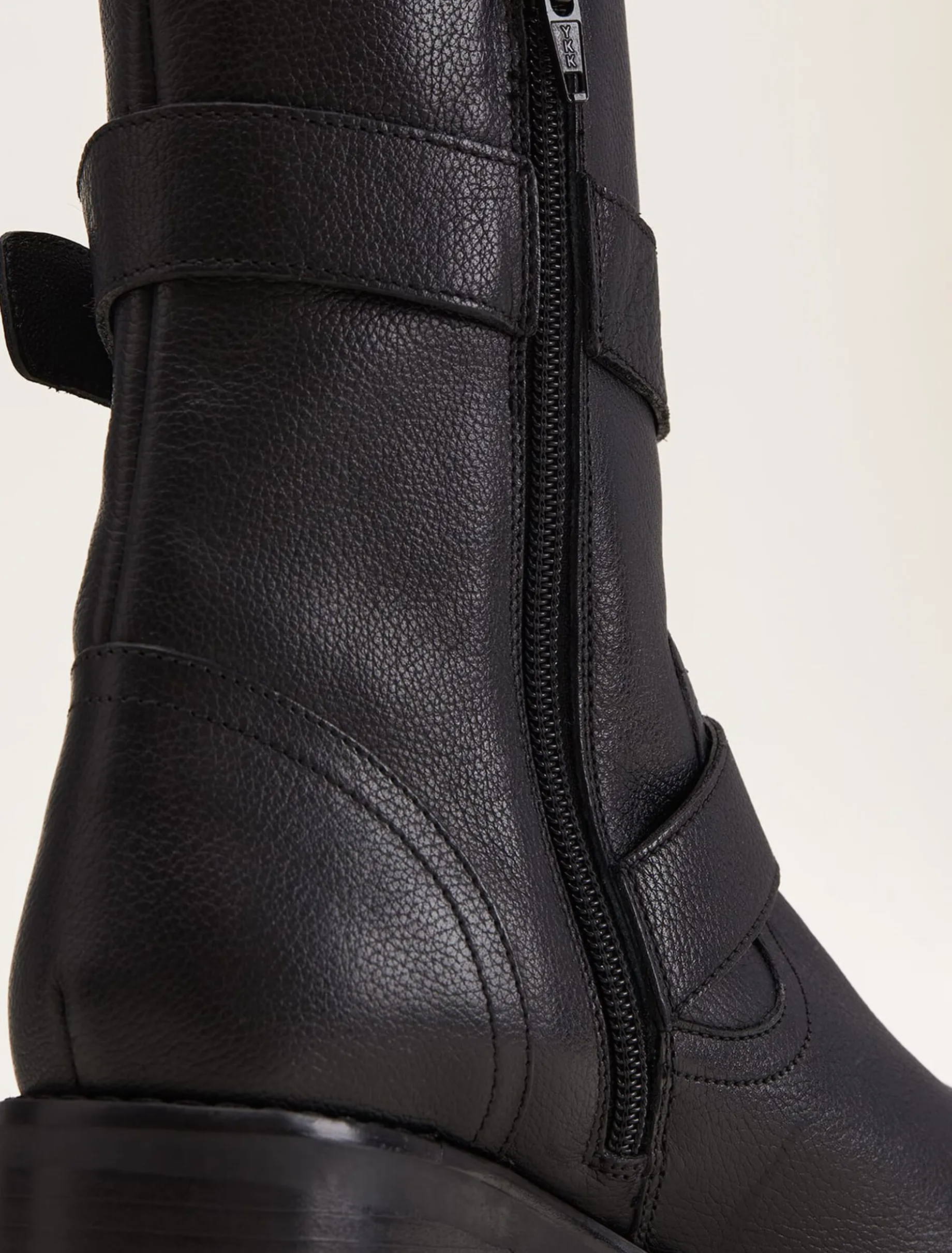 Alaska Leather Biker Boots
