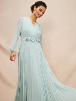 Alecia Pleated Maxi Dress