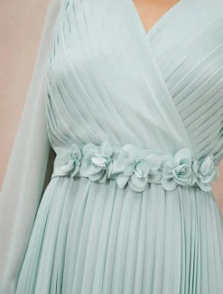 Alecia Pleated Maxi Dress