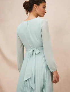 Alecia Pleated Maxi Dress