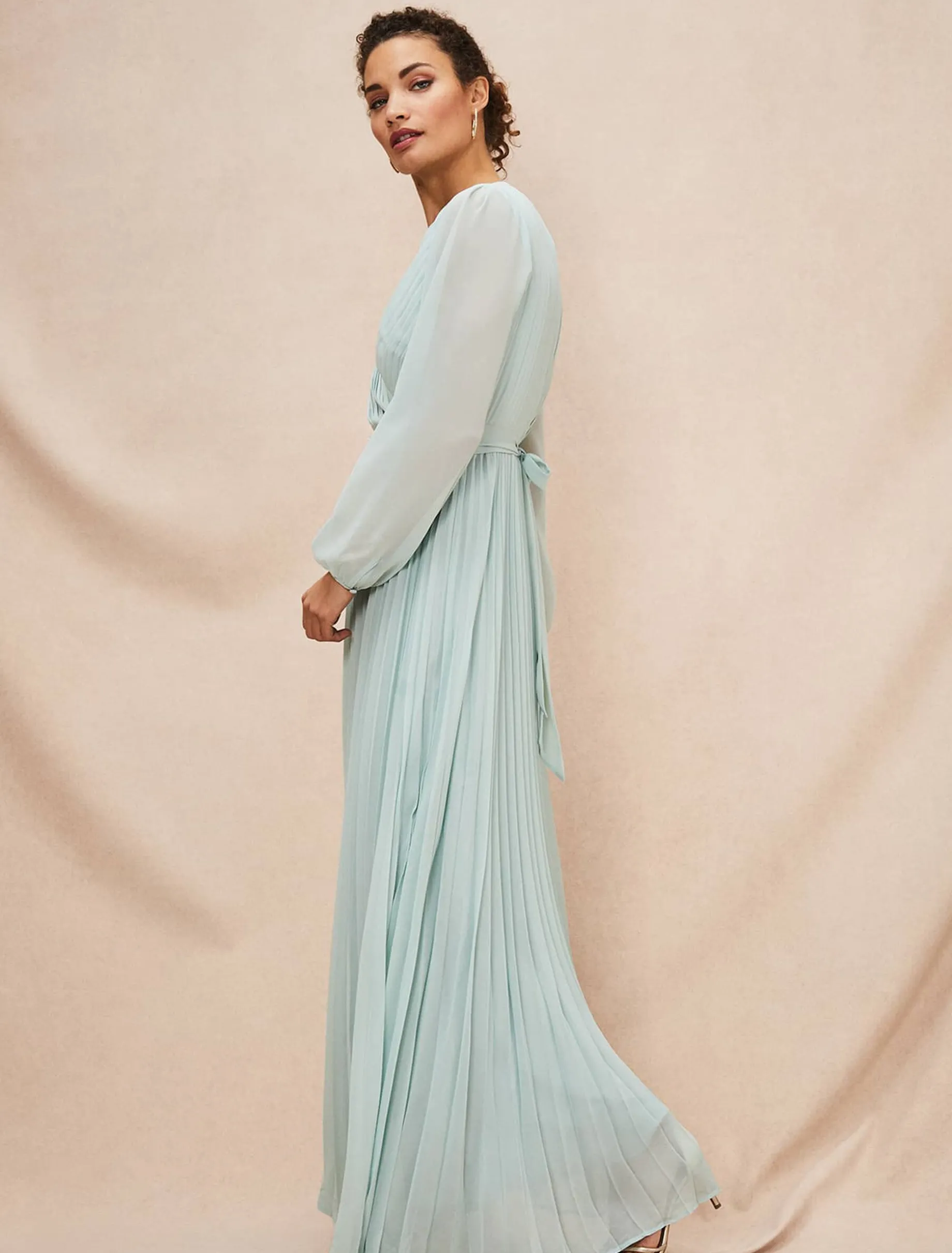 Alecia Pleated Maxi Dress