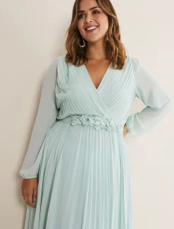 Alecia Pleated Maxi Dress