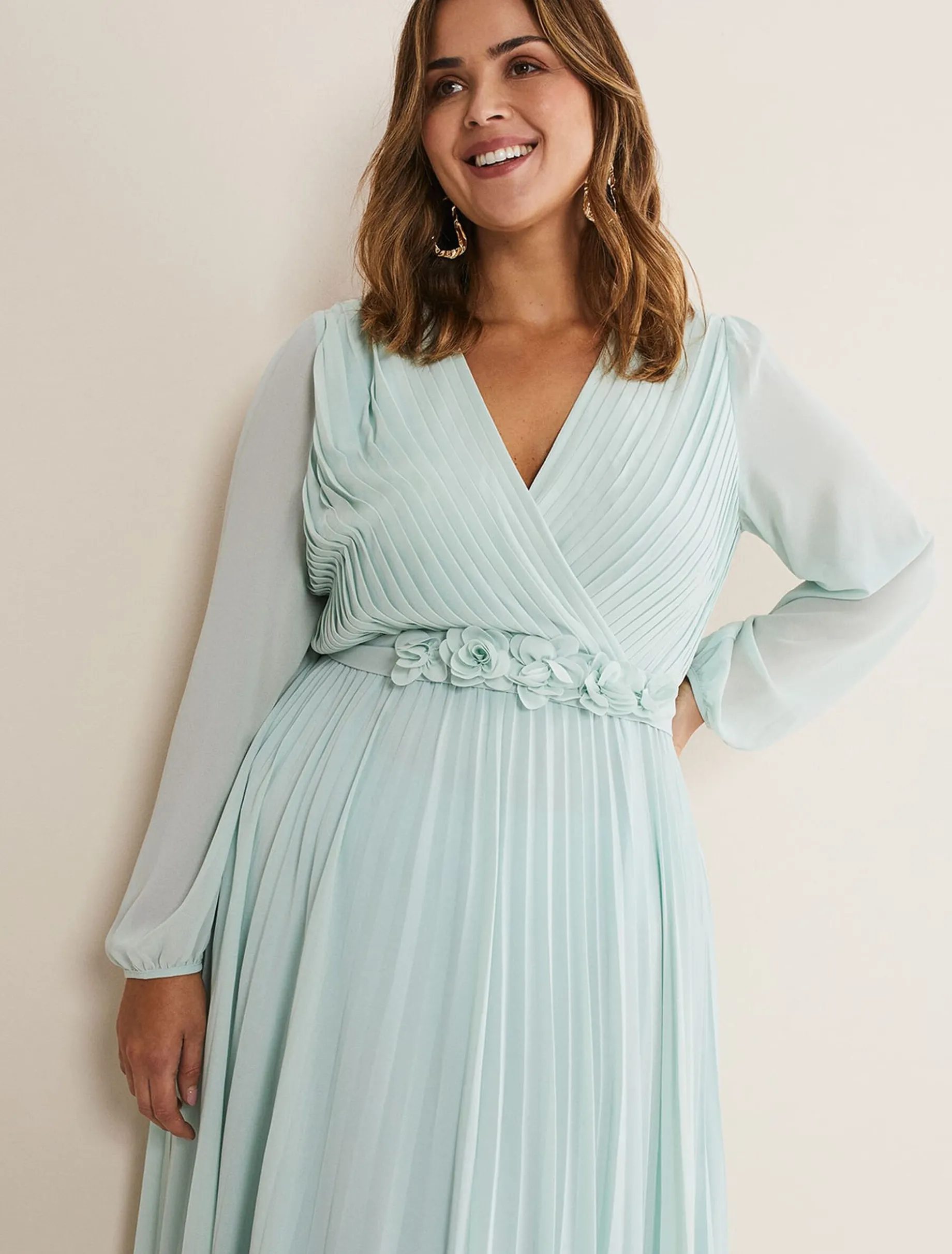 Alecia Pleated Maxi Dress