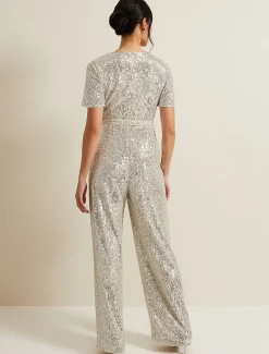 Alessandra Sequin Embellished Jumpsuit