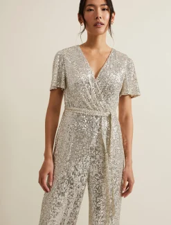 Alessandra Sequin Embellished Jumpsuit