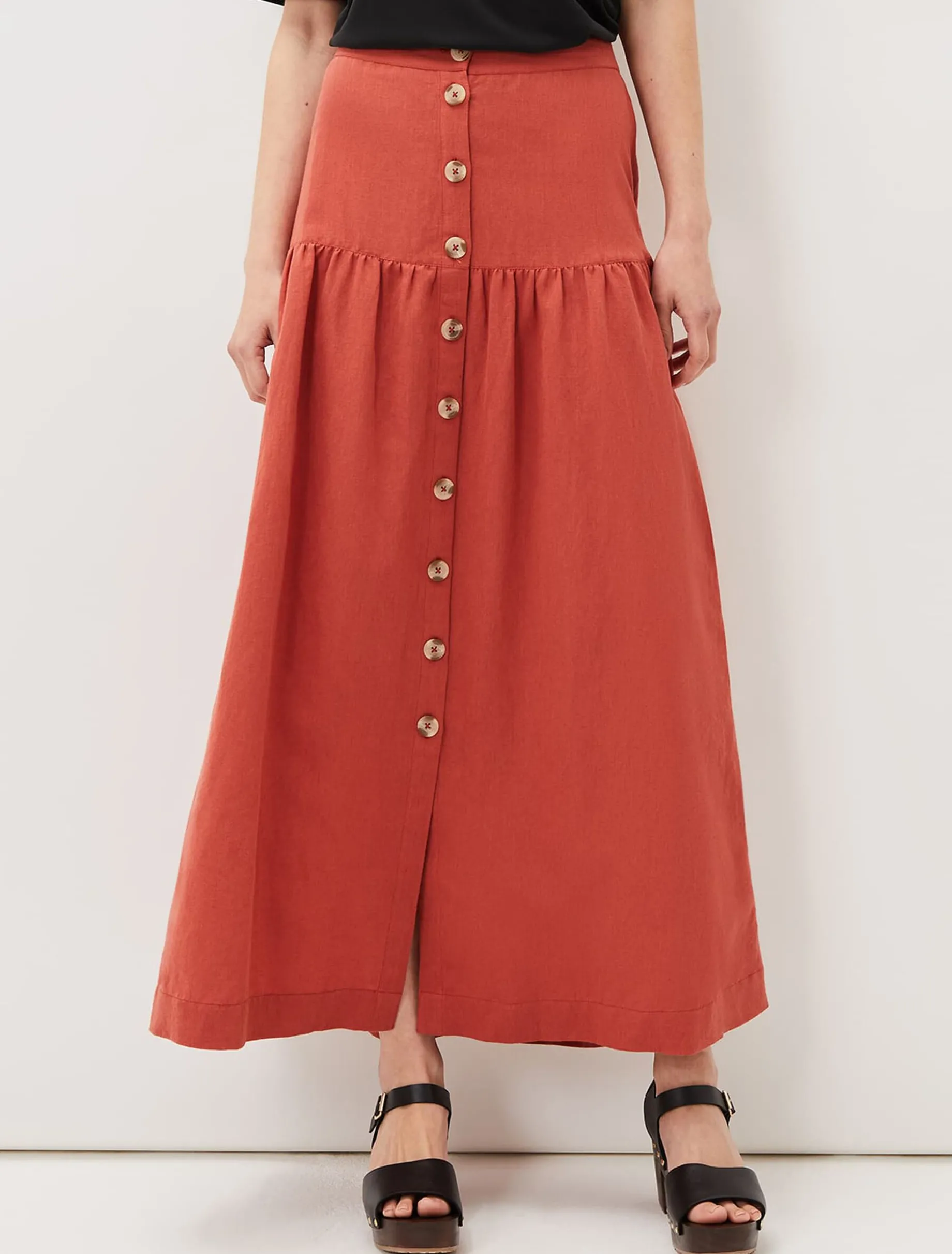 Alessia Linen Maxi Skirt