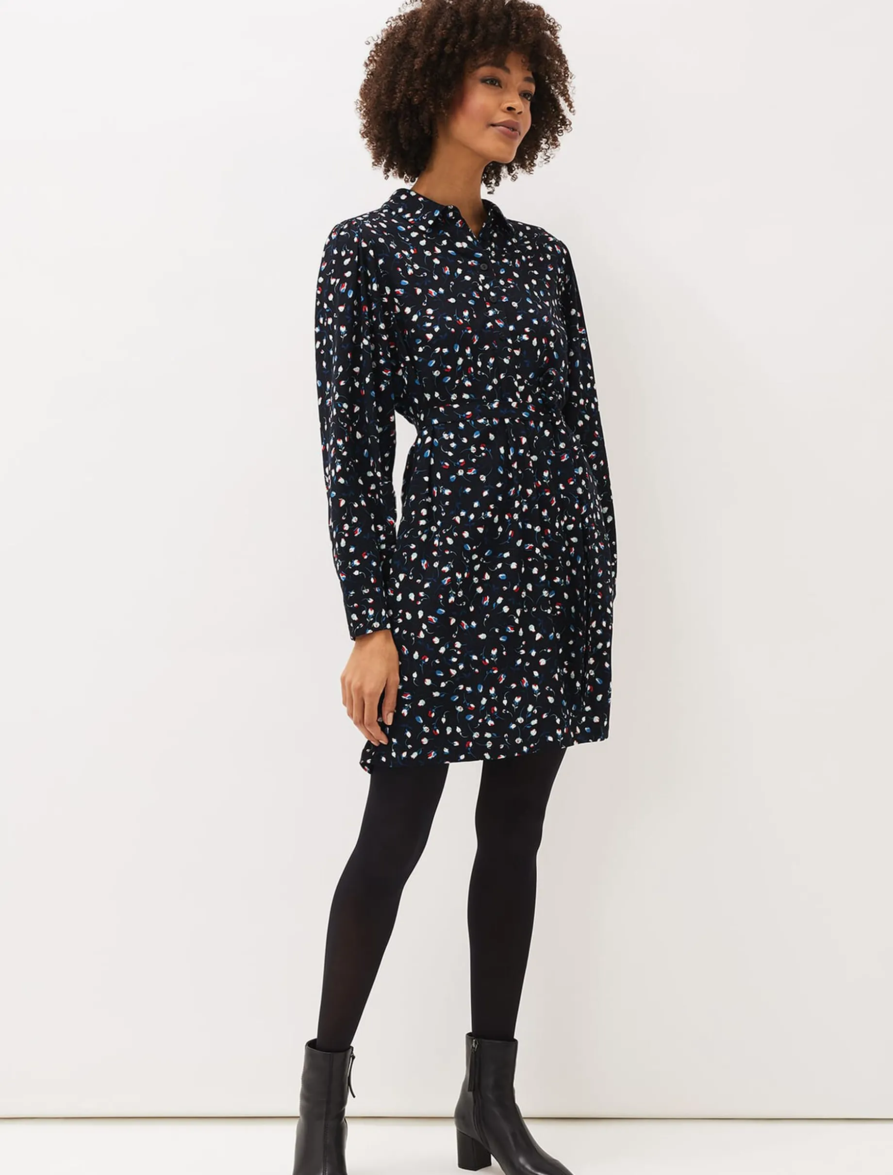 Alexandra Ditsy Print Shirt Dress