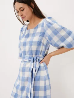 Alina Check Midi Dress