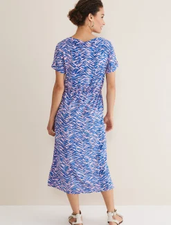 Alina Zebra Print Jersey Dress