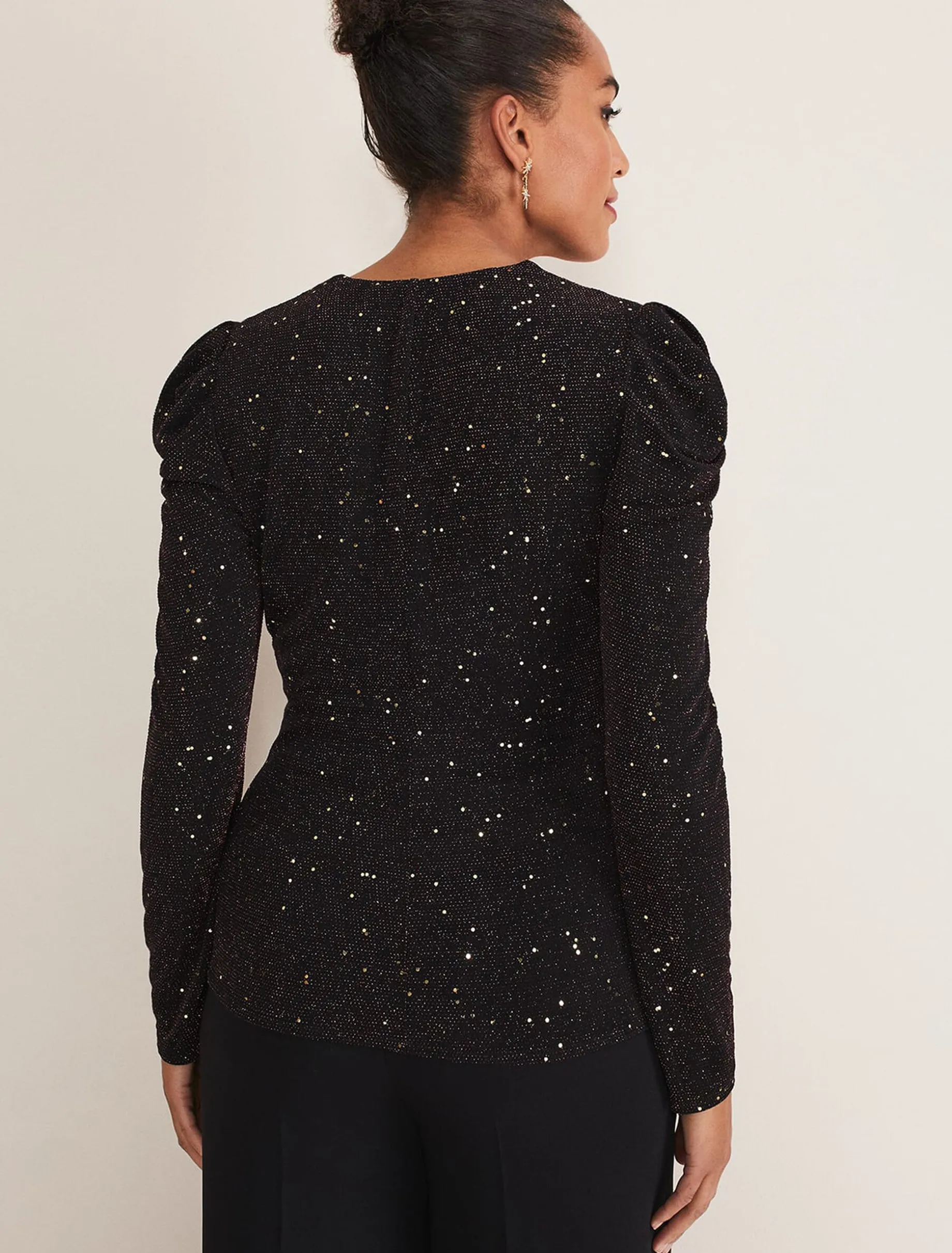 Alinna Shimmer Wrap Top