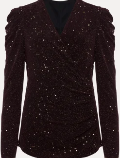 Alinna Shimmer Wrap Top