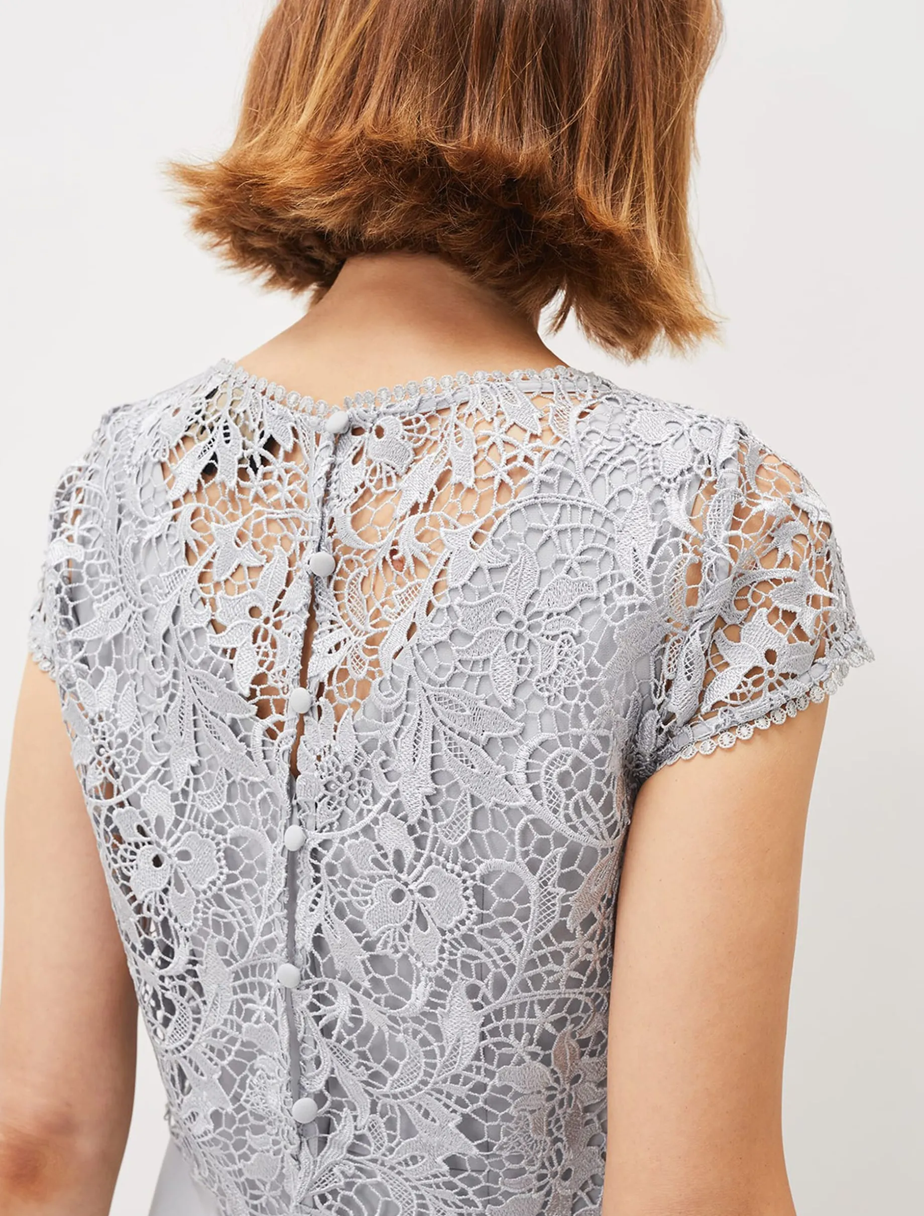 Alisha Double Layer Lace Peplum Dress