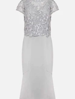 Alisha Double Layer Lace Peplum Dress