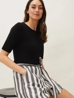 Alison Stripe Linen Short