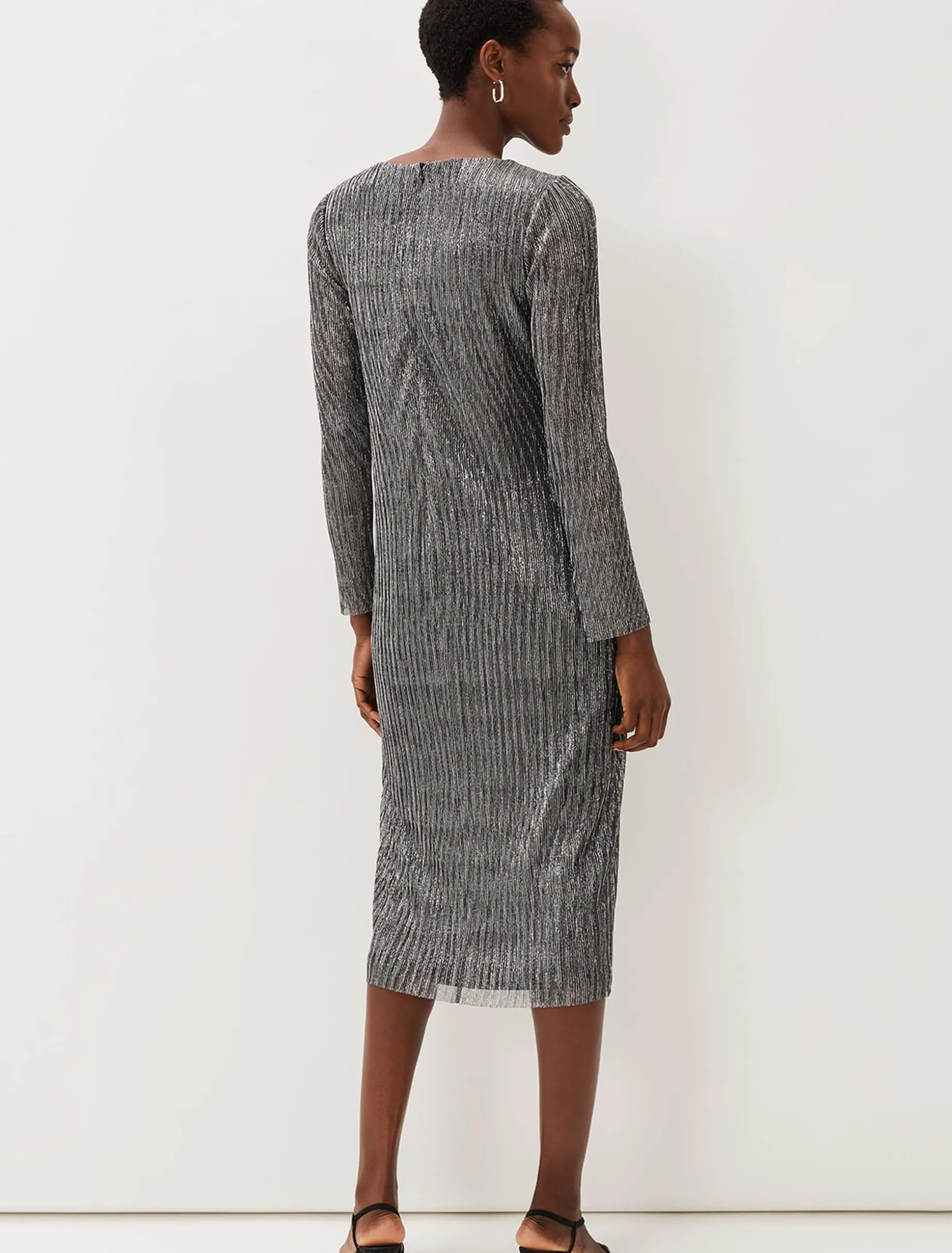 Alix Plisse Midi Dress
