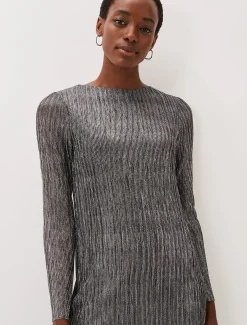 Alix Plisse Midi Dress