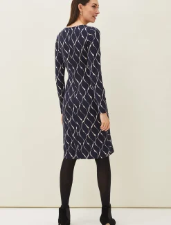 Ally Abstract Print Dress