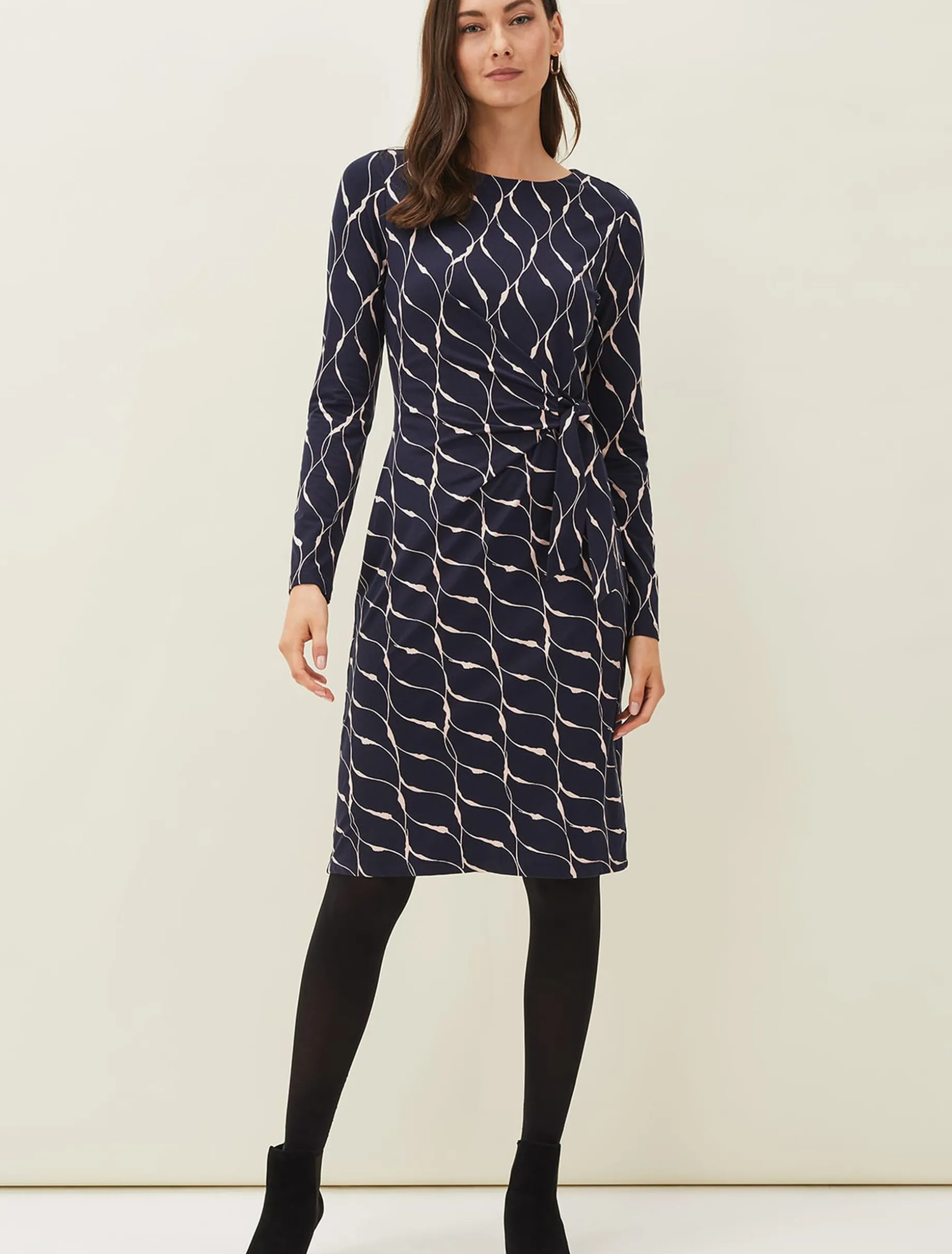 Ally Abstract Print Dress