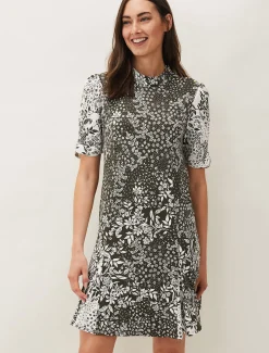 Alva Mixed Print Dress