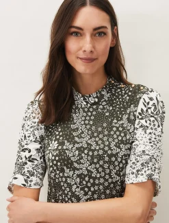Alva Mixed Print Dress