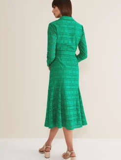 Amalie Broderie Shirt Midi Dress