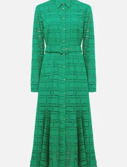 Amalie Broderie Shirt Midi Dress