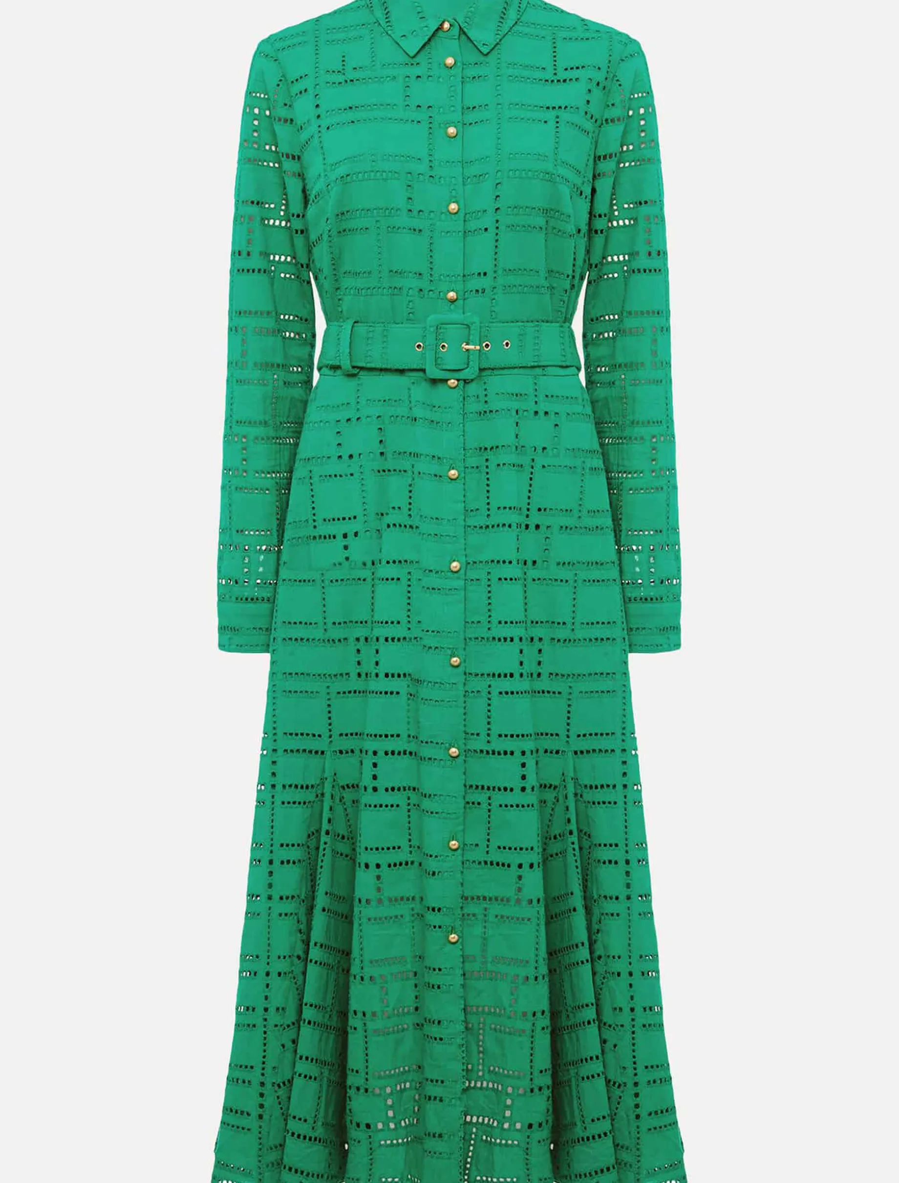 Amalie Broderie Shirt Midi Dress