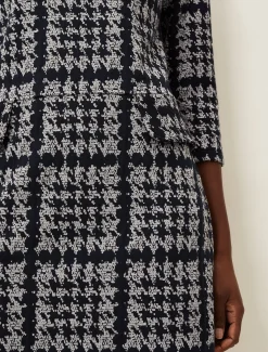 Amani Houndstooth Check Tunic Dress