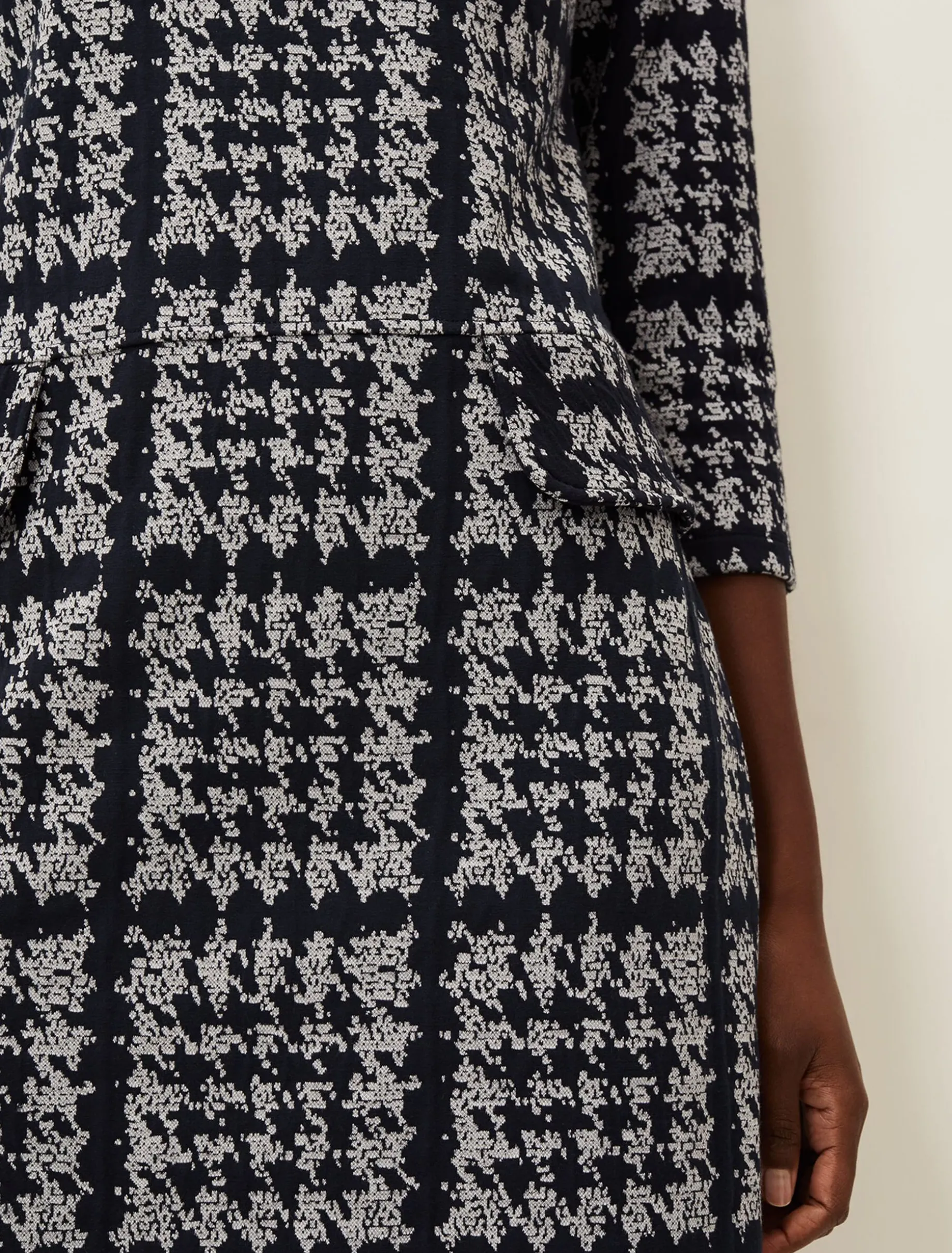Amani Houndstooth Check Tunic Dress