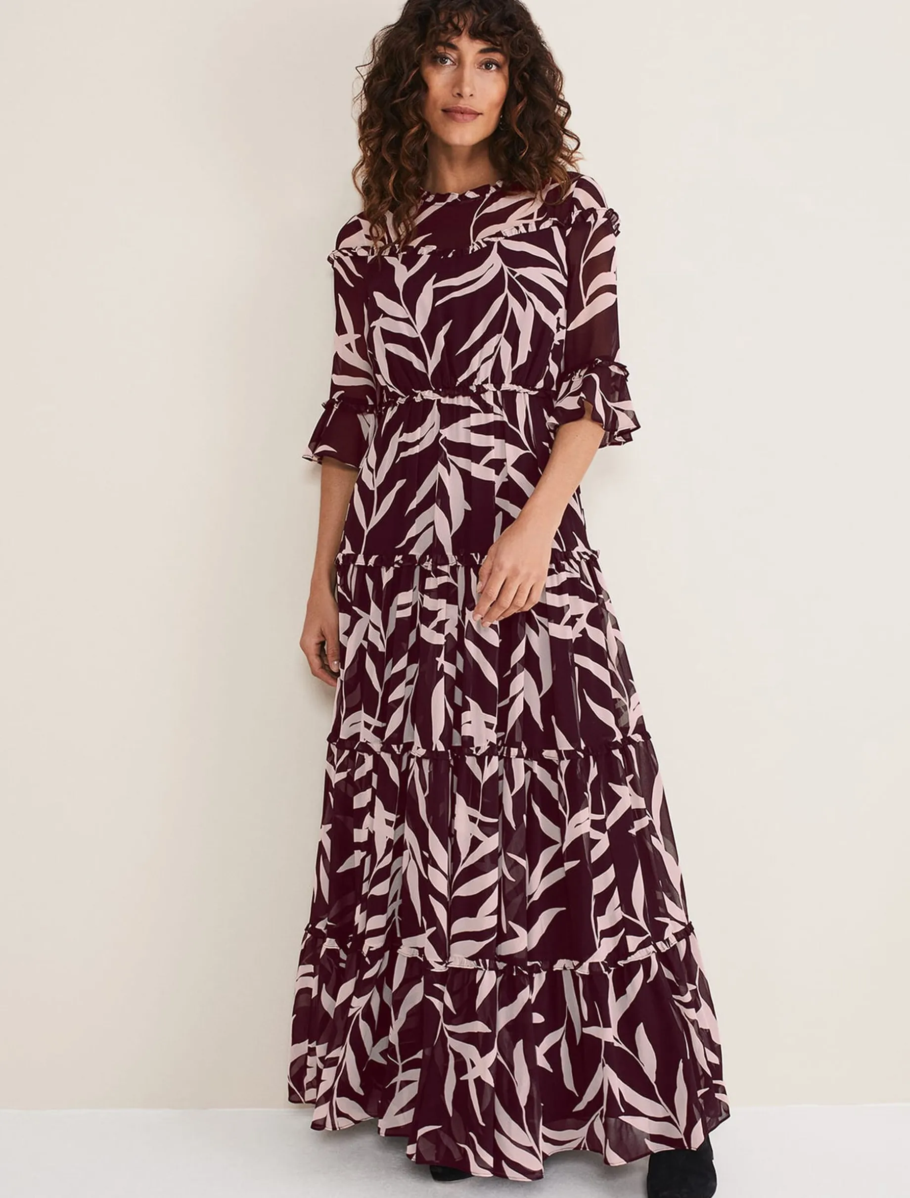 Amber Leaf Tiered Dress