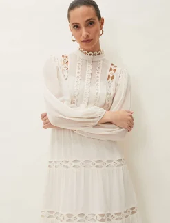 Amberlee Cutwork Midi Dress